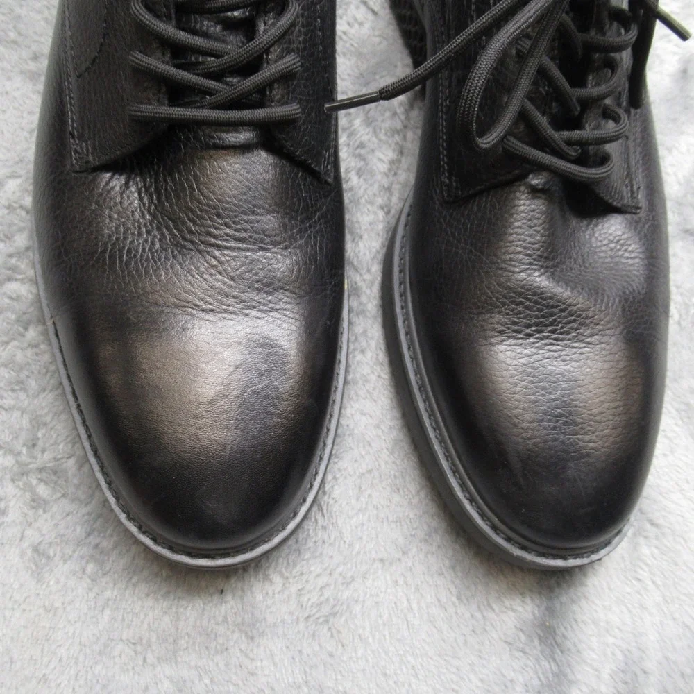 Aldo Dress Shoes Men‎ 9.5 Black Genuine Leather Oxford Derby Casual Comfort EUC!